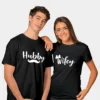 hubby wifey t shirts black couple tshirt online india