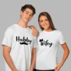 hubby wifey t shirts white couple tshirt online india