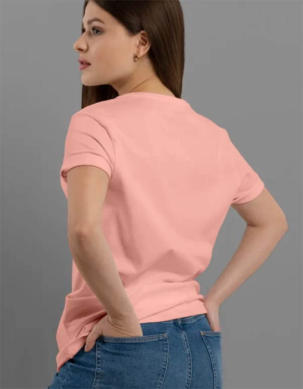 peach color t shirt for womens online shopping in india