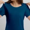 petrol blue t shirt for womens online india