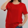 plain red t shirt for women online shopping in india