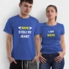 Buy Stole My Heart Matching Couple Customized T-shirt in India Online