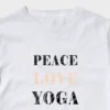 Buy Peace Love Yoga Printed T-shirt Unisex Regular Fit online in India