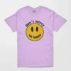 dont worry be happy printed lilac t shirt for women and men clothing online india