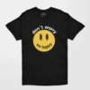 dont worry be happy smiley black printed t shirt for men india