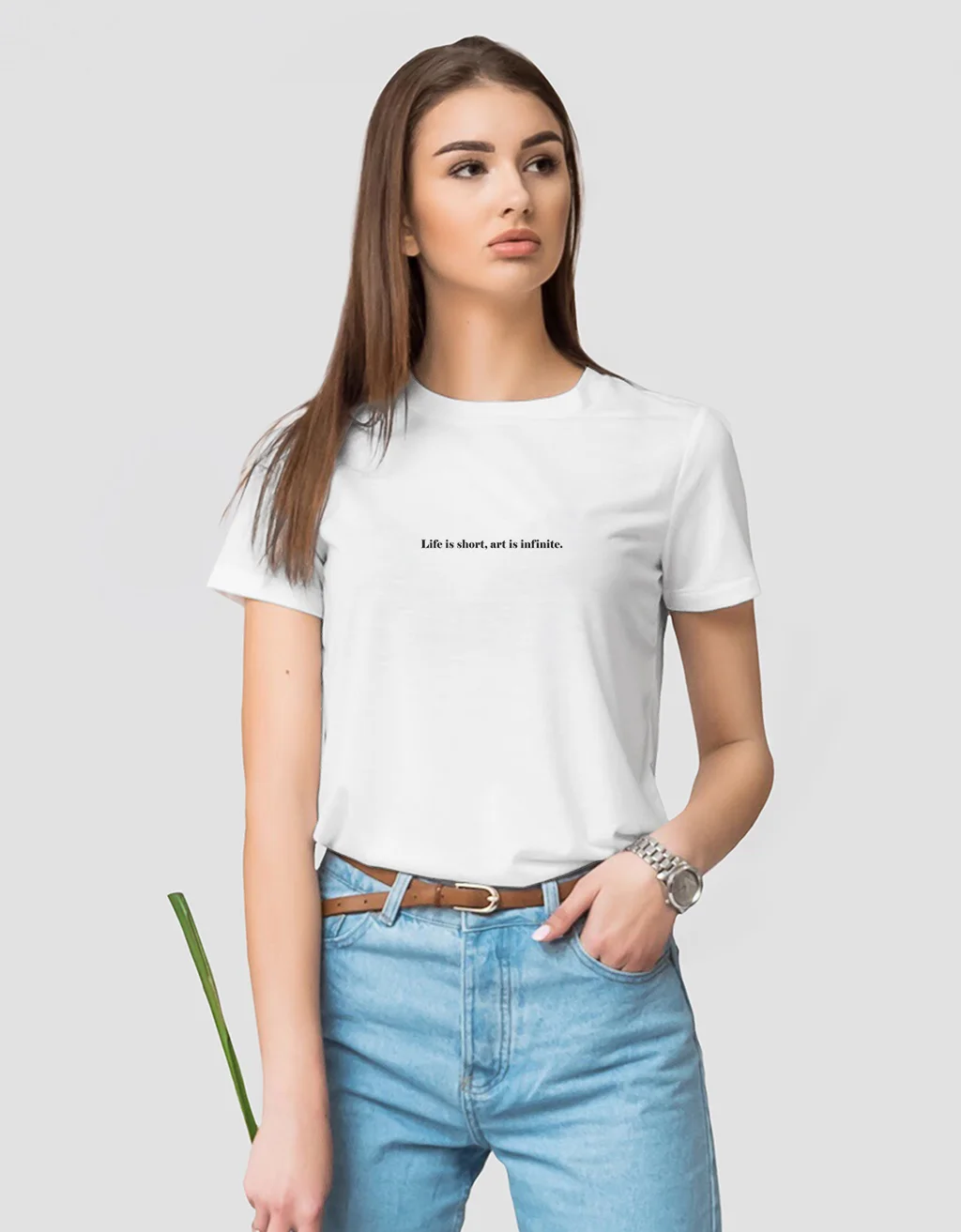 buy life is short minimal art is infinite t-shirt women buy online india