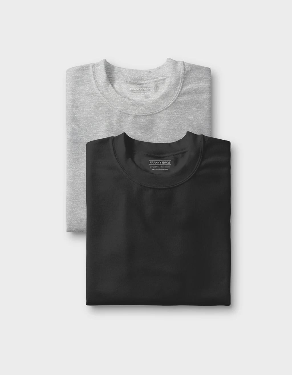 buy black and grey melange plain t-shirt for mens and womens t-shirt combo offer buy online in india