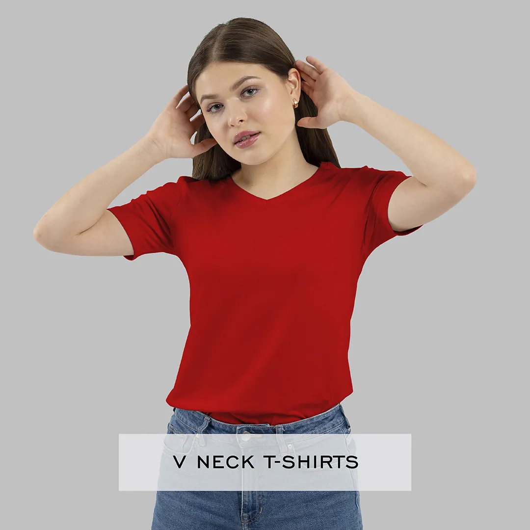 v-neck t-shirt for men womens combo customised t-shirt online india