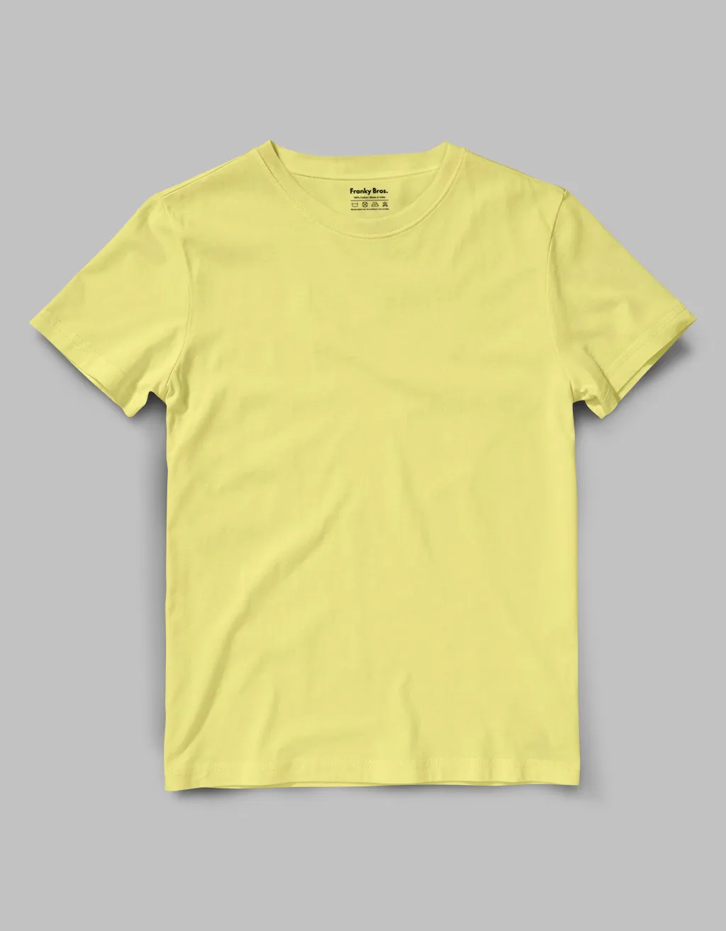 Plain light yellow t shirt for men