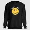 be happy printed black sweatshirt women and mens online india