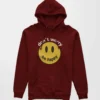 be happy smiley maroon hoodie mens and womens online india
