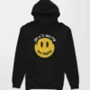 be happy smiley printed black hoodie women and men online india