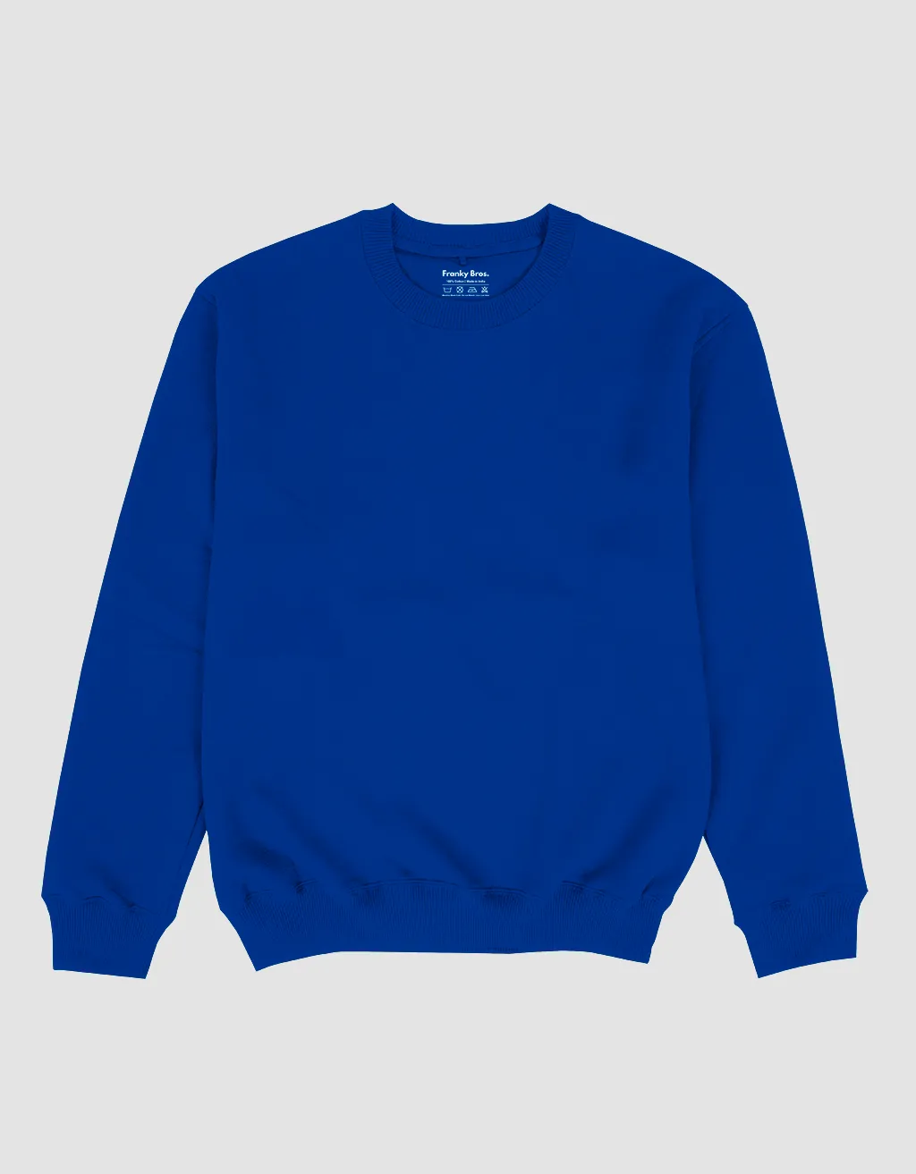 Unisex Cotton Rich Plain Pale Blue Crew Sweatshirt