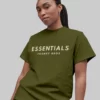 essentials t shirt olive green t shirt for women and men online india