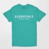 essentials t shirt printed teal blue t shirt for women and men india