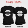 customized couple t shirts for pre wedding shoot anniversary gifts for husband and wife online india
