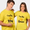 her king his queen yellow couple t shirt online india