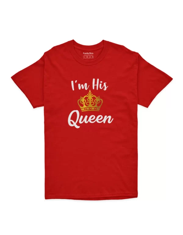 king queen couple t shirt red colour online