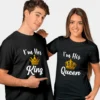 king queen t shirt for couples black online india