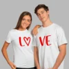 love t shirt white matching couple t shirts online india