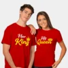 matching couple t shirt king queen t shirts online
