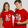red soulmate couple t shirt online india