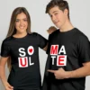 soul mate couple t shirts black couple tshirt combo online india