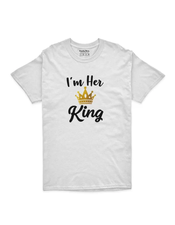 white king queen t shirt for couples online india