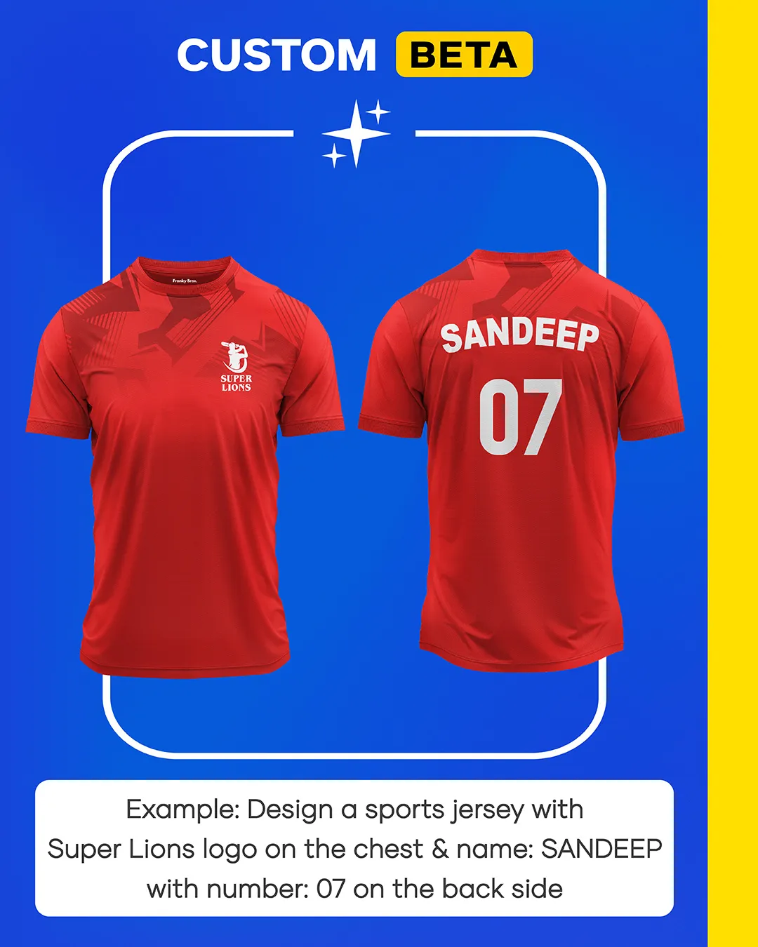 customized sports jersey and cricket jersey design online in india